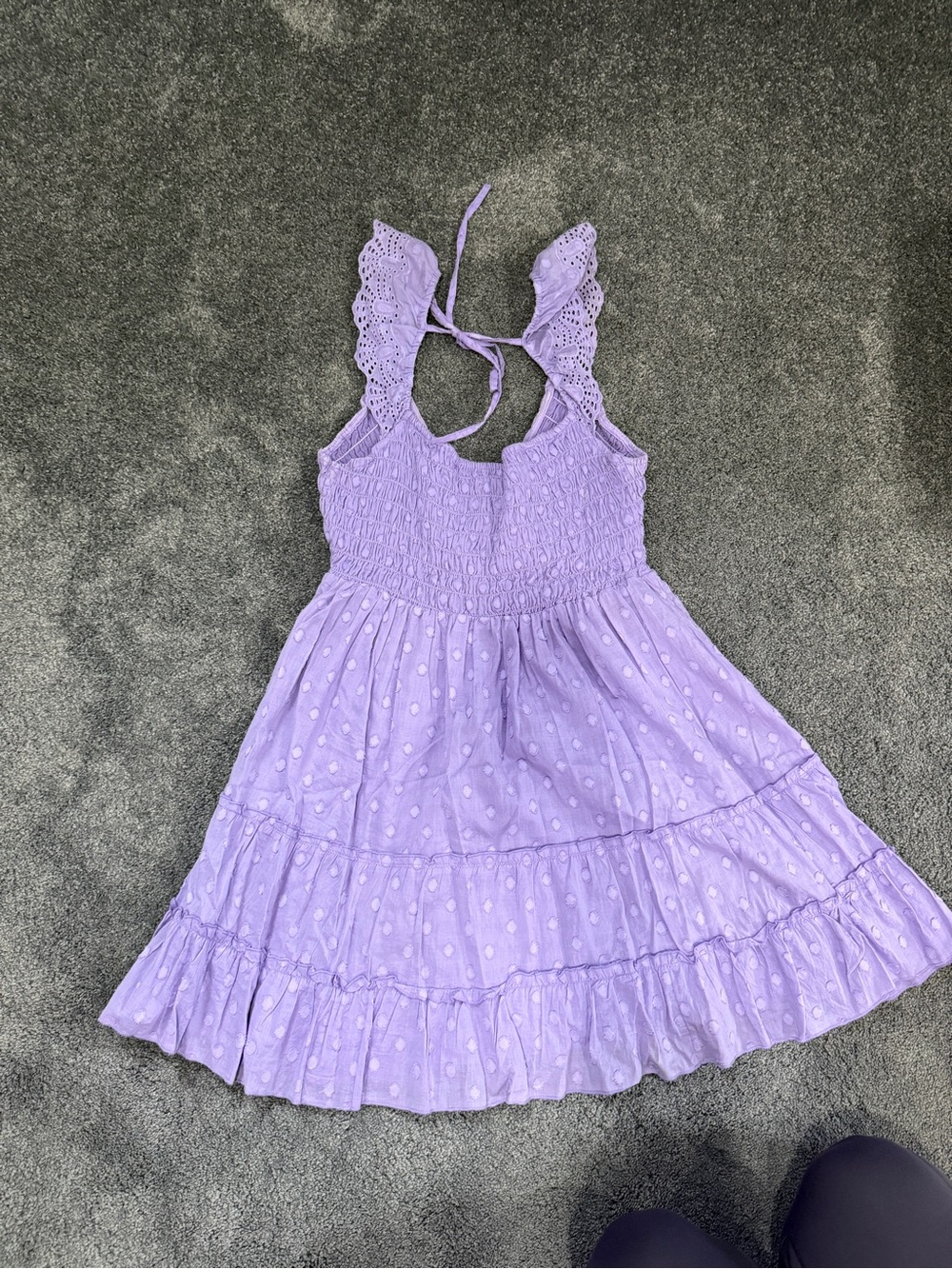 Urban Outfitters Lilac Tiered Sundress with Smocked Bodice - Picture 4 of 4